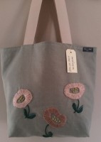 Romantische Sommer-Leinentasche